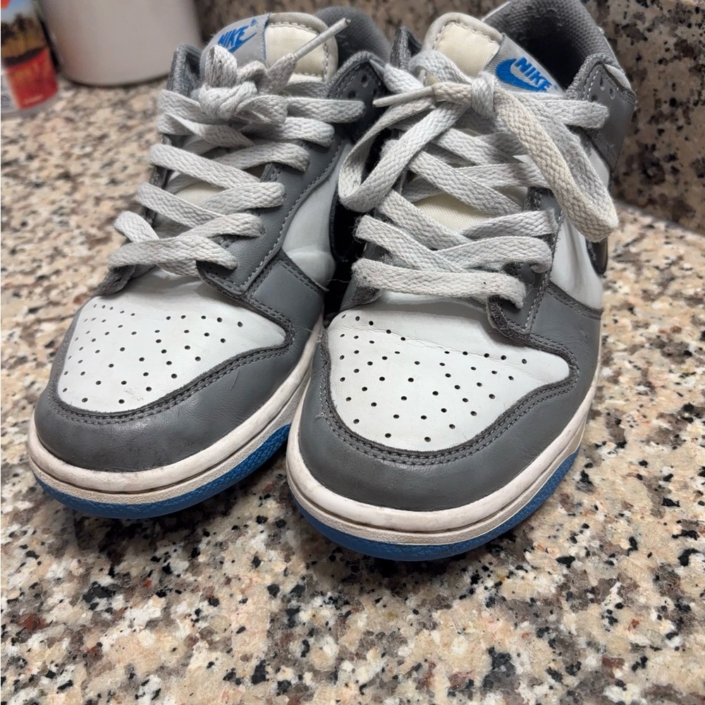Nike Gray and Blue Sneakers Classic Design